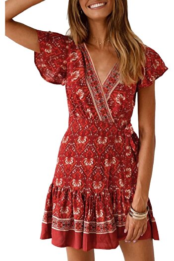 ZESICA Womens A-line Dress-Large