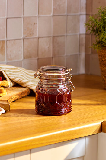 Karaca Storica Glass Jar with Lock Lid 500 ml