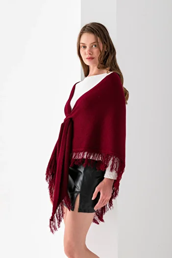 T Crazy T-Crazy Tassel Triangle Shoulder Shawl, Fashionable and Practical Knitwear Knitted Accessory, Triangle Draping Knitwear Shawl