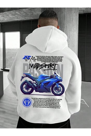 macklin Unisex Γυναικεία Ανδρικά Moto-Sport Passion R Φούτερ με κουκούλα με εμπριμέ προσαρμοσμένο σχέδιο