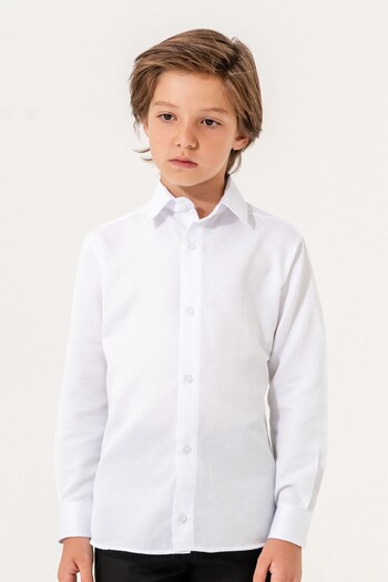 carino's kids Boy's Shirt Basic Plain Long Sleeve