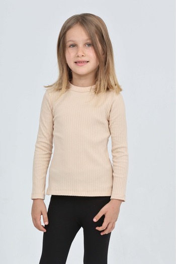 Toontoy Girl's School Shoulder Snap T-Shirt