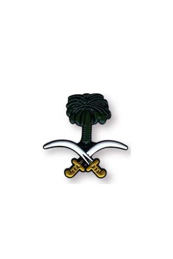Generic Logo Sticker - Two Swords and Palm Tree White and Green For Mobile Or Any Surface 3cm