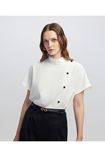 İpekyol Blouse with Contrast Buttons