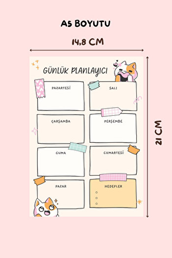shop Cat Patterned A5 Notepad, Memo Pad, Note Paper, Notepad, Check List, School Notebook, Planner