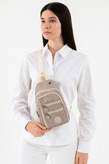 AVCA Unisex Black Crossbody Bag Chest Bag Multi-Compartment Daily Shoulder Bag Bodybag
