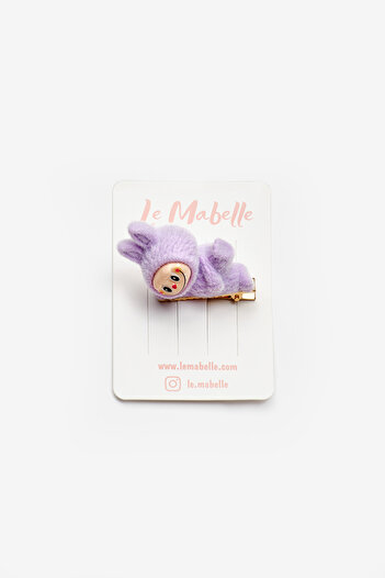 Le Mabelle Girl's Clip Buckle with Lilac Toy Figure