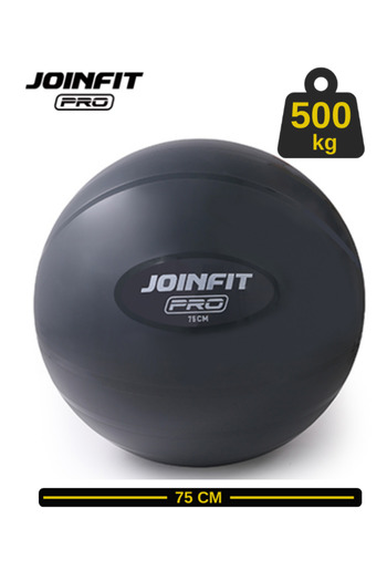 JOINFIT Pro Anti-Burst Yoga and Pilates Ball Dark Gray 75 cm - Home and Salon Fitness Exercise Ball