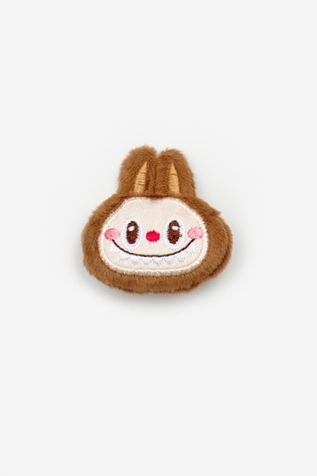 Le Mabelle Brown Plush Toy Figured Girl's Clip Buckle