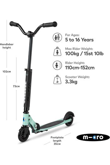 Micro Scooters | Sprite Deluxe LED Children's Scooter SA0228| Handlebar Adjustable | Front Sus