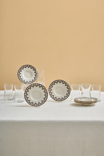 Karaca Florus 12 Piece Tea Set for 6 People