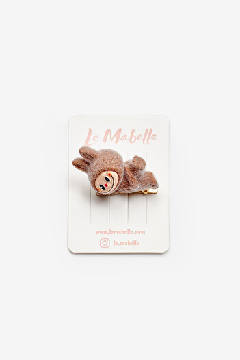 Le Mabelle Brown Toy Figured Girl's Clip Buckle