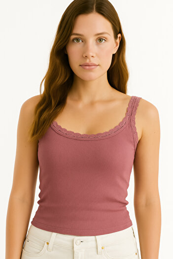 HNX Women's Camisole Lace Tank Top – Modal Cotton Blend, Stretchy and Breathable Fabric