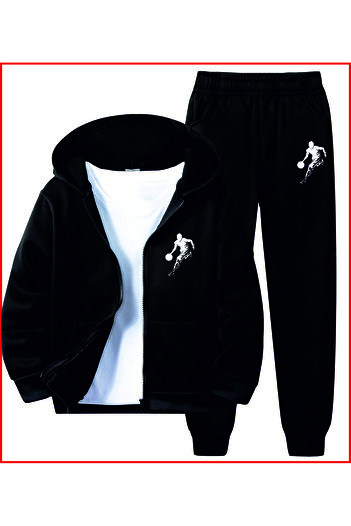 HOFFNUNG Full Zip Fire Basketball Player New Design Oversize Full Tracksuit