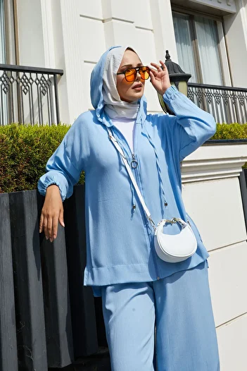 EBRUTESETTÜR Zipper Detailed Hooded Double Suit