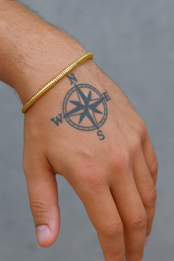 The Collection Stainless Italian Snake Snake Model Gold Men's Tarnish Adjustable Steel Bracelet