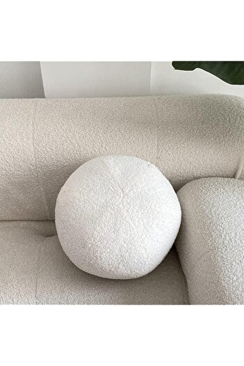 Generic Yooname White Ball Shaped Plush Pillow,Cute Soft Waist Rest Cushion,Home Decorative Throw Pillow Us
