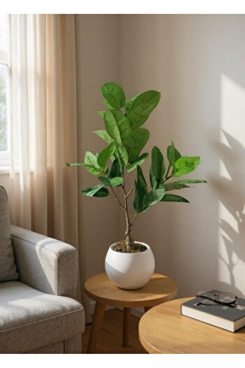Nettenevime Τεχνητό δέντρο Rubber Tree White Globe σε γλάστρα 100*50cm