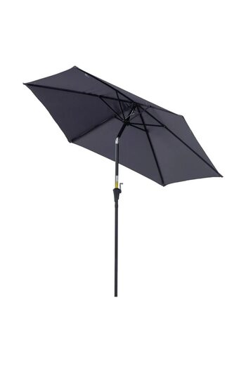 Mercaton Garden/terrace umbrella, aluminum pole, tilting, crank, dark gray, 270 cm