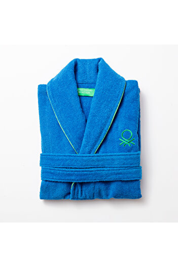 Benetton Μπουρνούζι Μπλε 100% βαμβάκι