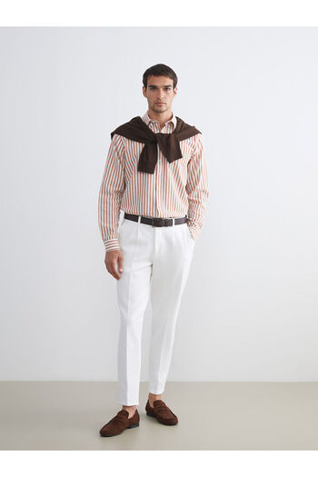 LC Waikiki Sparkling Selections from Shining Store |   Regular Fit Long Sleeve Striped Men's Shirt