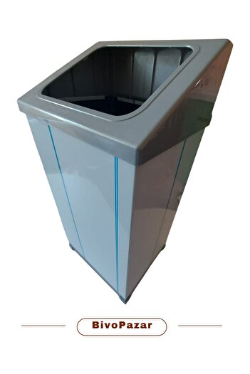 Palex 3834-354 Chrome Open Roof Lid Trash Can 54 Lt