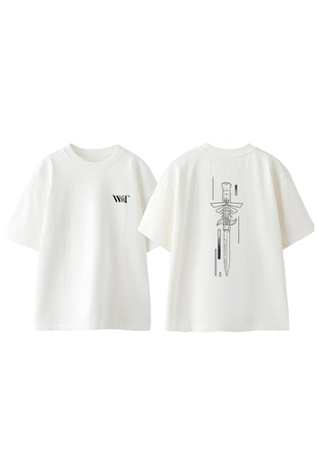 THEWERT The Last Of Us 10 Design Back Printed Βαμβακερό λευκό μπλουζάκι Oversize