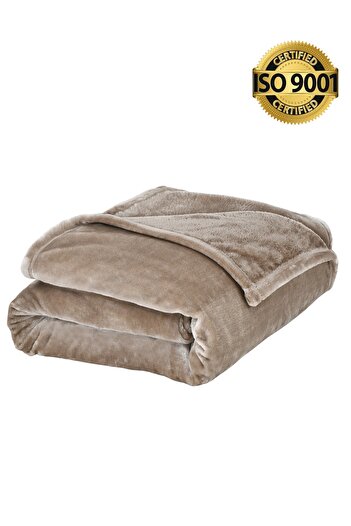 Master Home Textile Lightweight Velvet Blanket, 350GSM, 260x240cm King Size, Soft All Season Flannel for Bed & Sofa
