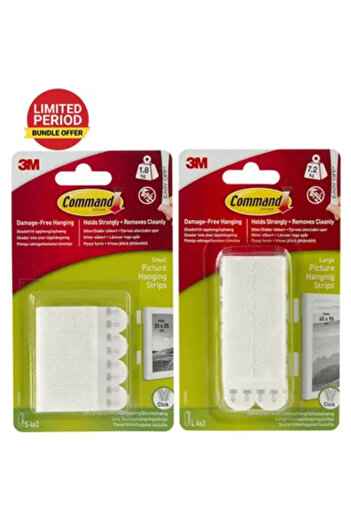 3M Command Season Promo Large + Small Picture Hanging Strip Pack (2 Pc.)