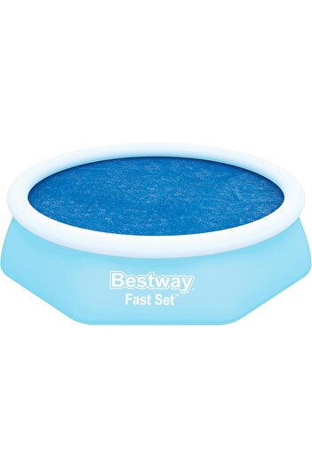 BESTWAY ®   58060 Fast Set ™   Solar Heated Pool Cover - 2.44 m Diameter Inflatable and Prefabricated Above Ground Pool