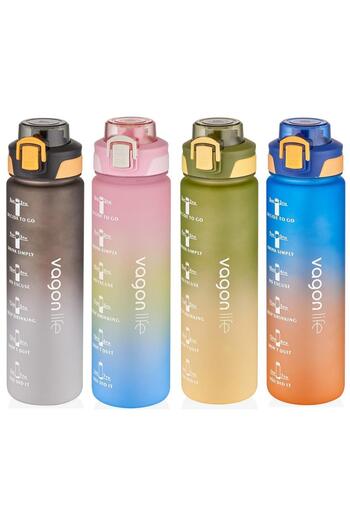 Vagon Vagonlife Flask 1000 ml Motivational Water Bottle (Mixed Color 1 Piece)