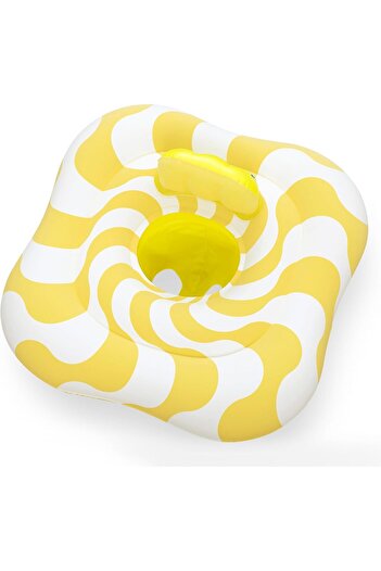 BESTWAY Swim Safe Comfort Plush Wavy Square 2-Ring Baby Boat 31" x 31"