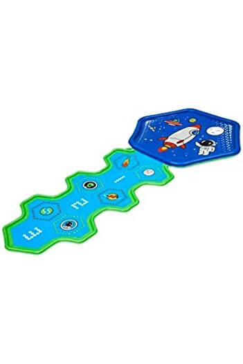 BESTWAY Comic Adventure Splash Pad | Kids Garden Hopscotch Water Toy, Multi Way Play, Ages 2+