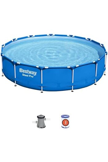 BESTWAY Pool Set Steel Pro 366X76Cm, Multicolor, 12 Ft X 30-Inch/3.66 M X 76 Cm