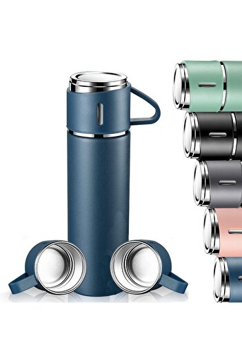 Generic Vacuum Insulated Flask 500ml/17.6oz Stainless Steel Thermo-Bottle with Cup for Coffee Water Hot and