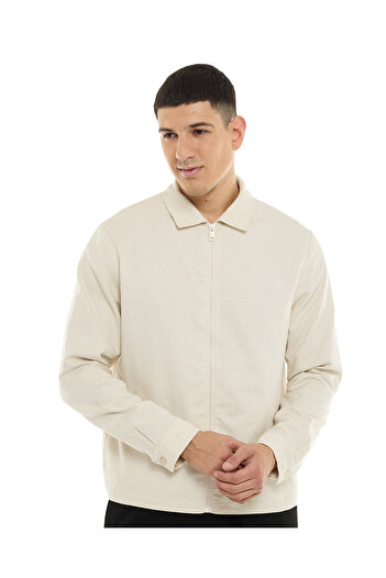 R&B Zippered Shirt with Long Sleeves