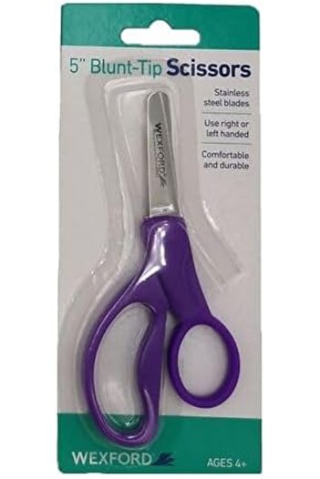WEXFORD Blunt Tip Scissors 5" Stainless Steel Blades pack of 2