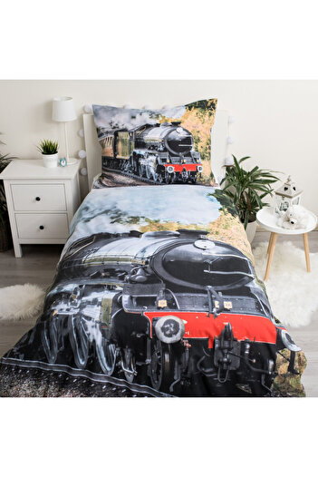 CARS Train bedding cover 140×200cm, 70×90 cm