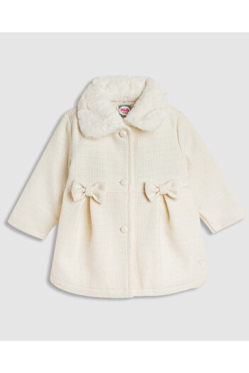R&B Textured Jacket with Shirt Collar and Long Sleeves