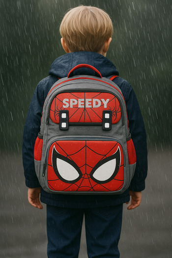 JOJO KIDS Boy Spider Primary School Backpack, Set of 3, Thermal Nutrition, Pen Holder, Orthopedic Bag