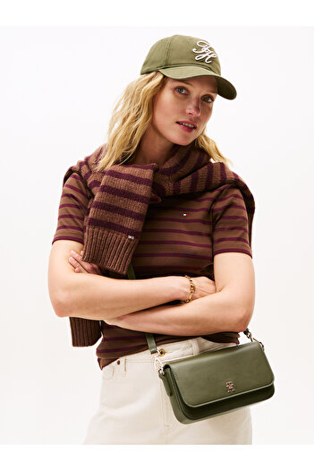 Tommy Hilfiger Women Huntsman Green Icon Convertible Crossbody Bag