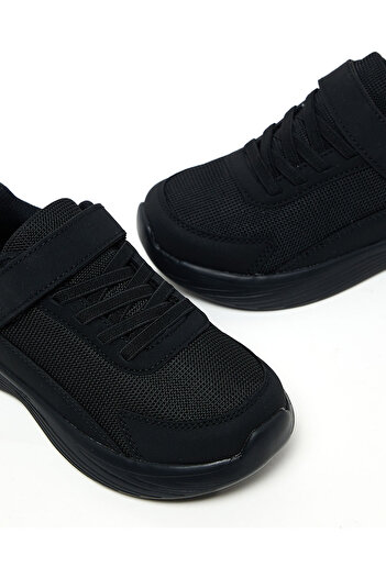 R&B Solid Velcro School Shoes