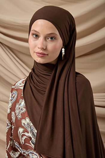 Silk Home Premium Combed Cotton Shawl 65002-08 Brown