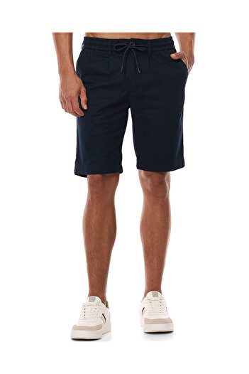 R&B Solid Shorts with Drawstring Waist