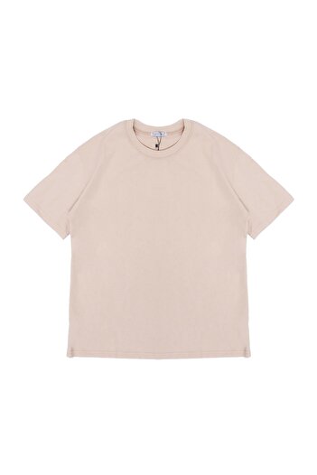 Bak Moda Μπλουζάκι Basic Beige με κανονική εφαρμογή
