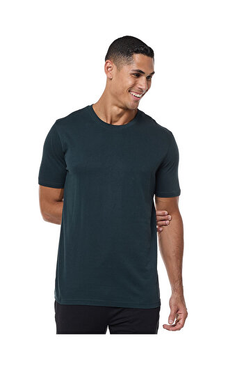 R&B Solid T-Shirt With Crew Neck And Short Sleeves