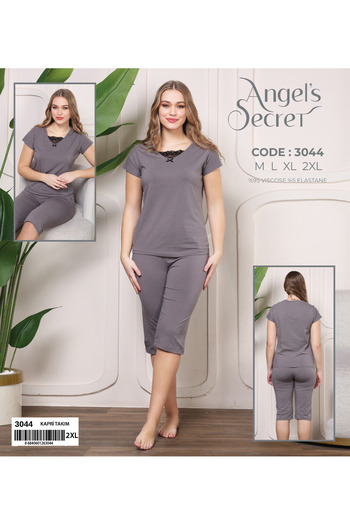 Angels Secret Angel’S Secret Women's Plus Size Capri Pajamas Set