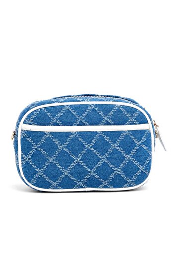 R&B Distressed Denim Crossbody Bag