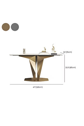 Elinoxa 720-0355 Estetik Tasarımlı Metal Konsol Modern Dresuar 120x35x85