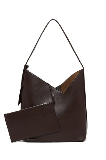 R&B Solid Shoulder Bag and Pouch Set